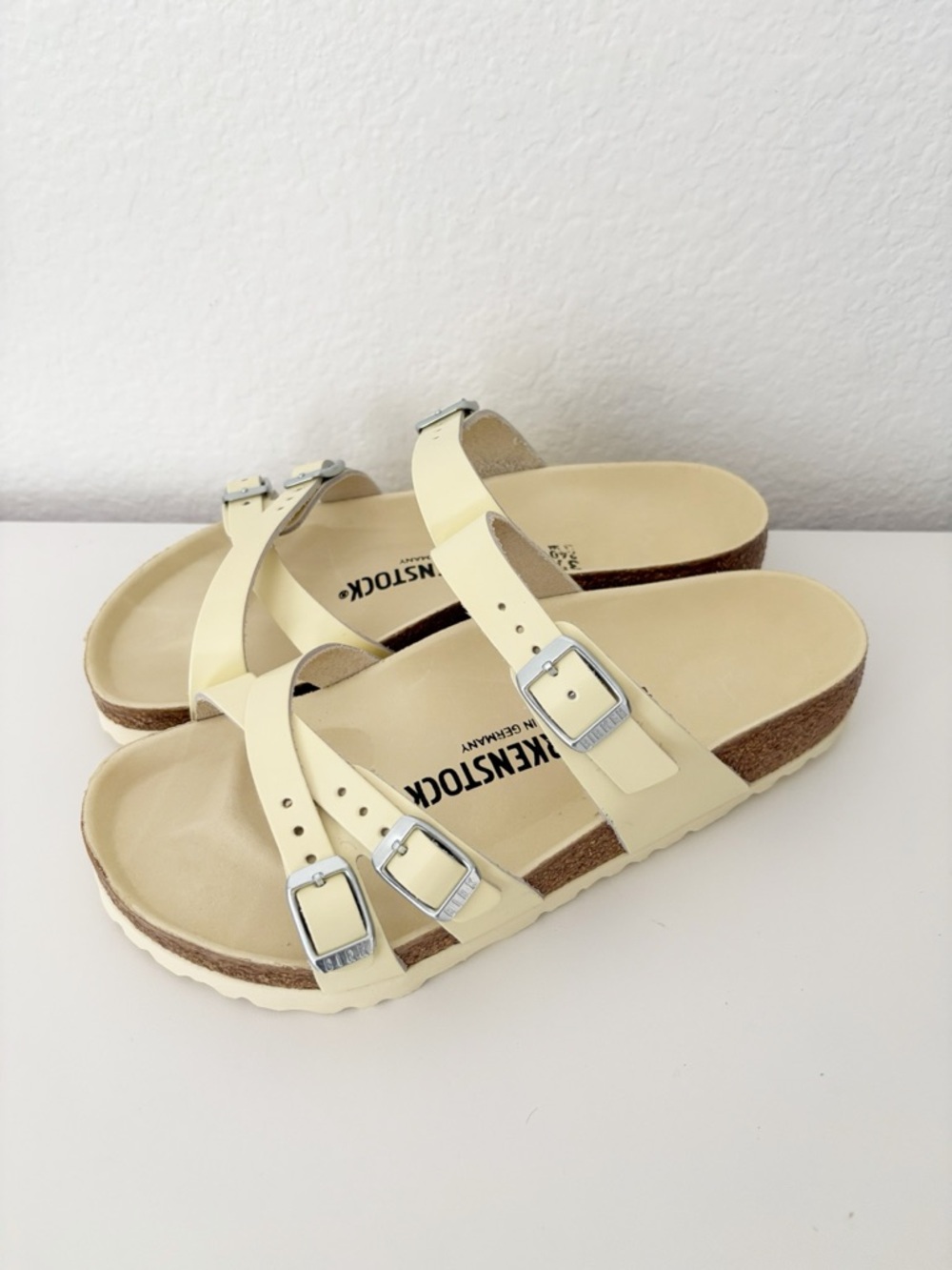 Birkenstock Franca Patent Leather Butter Sandals Women EU 37 US 6/6.5